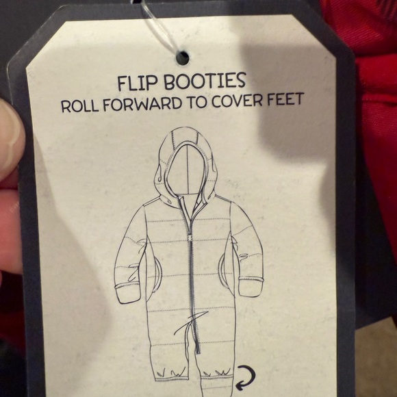 OshKosh B'Gosh Boys Snowsuit/Pram Red & Black Buffalo Plaid Check SZ3 Months NWT - Picture 6 of 7